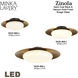 Zinola LED 24 inch Sand Coal and Halcyon Gold Flush Mount Ceiling Light